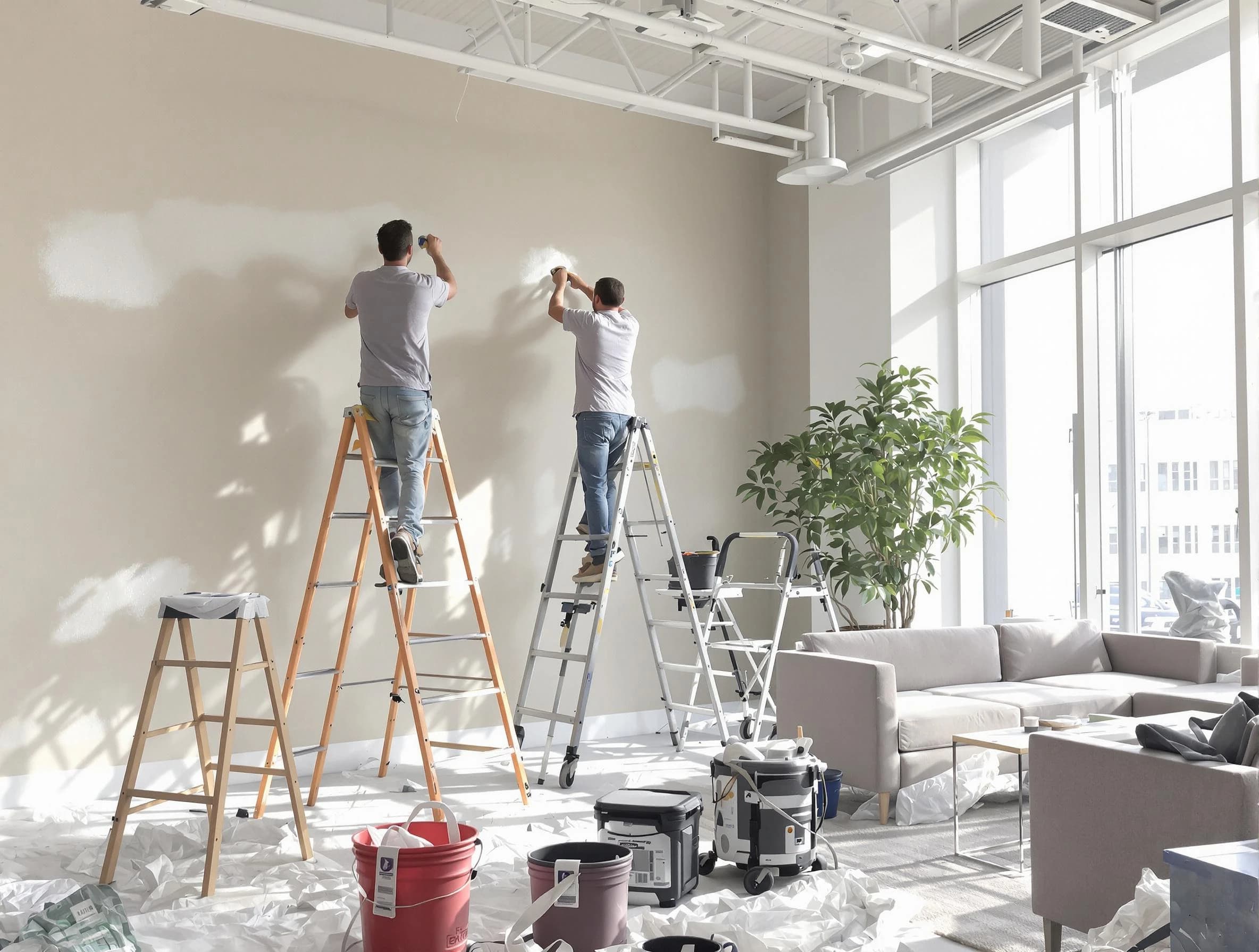 Stow House Painters delivering commercial painting services in Stow, OH