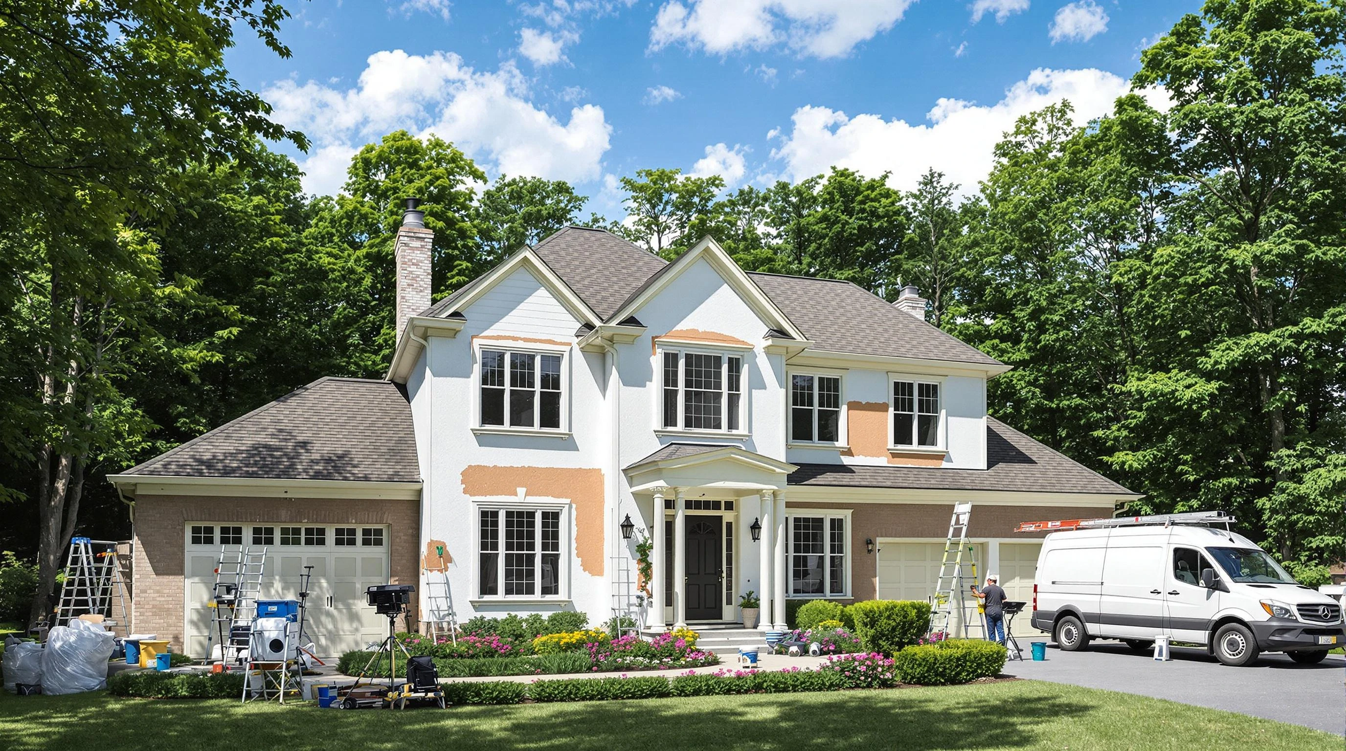 Stow House Painters painting crew working in Kent, OH